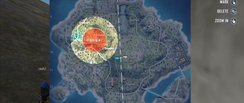 How to find safe zone in Free Fire .