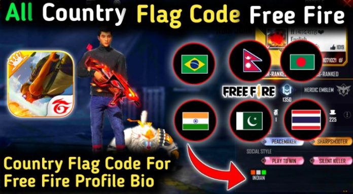 free fire flag colour code (All country) | free fire flag color code | free fire flag code.